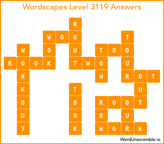Wordscapes Level 3119 Answers