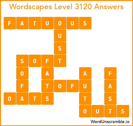 Wordscapes Level 3120 Answers