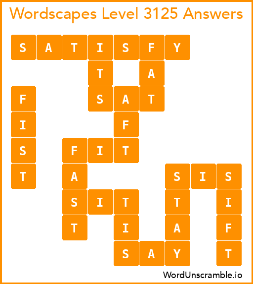Wordscapes Level 3125 Answers