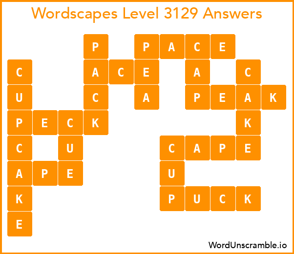 Wordscapes Level 3129 Answers