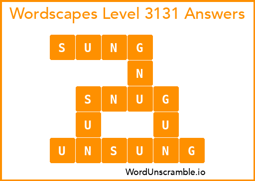 Wordscapes Level 3131 Answers