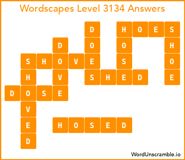 Wordscapes Level 3134 Answers