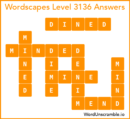 Wordscapes Level 3136 Answers