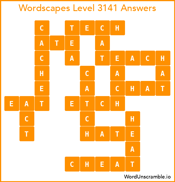 Wordscapes Level 3141 Answers