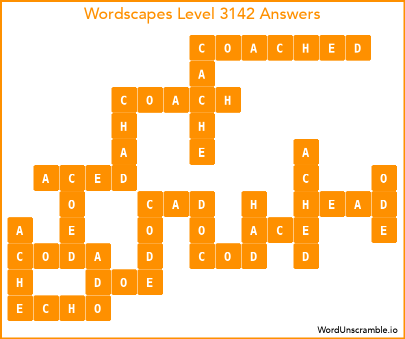 Wordscapes Level 3142 Answers