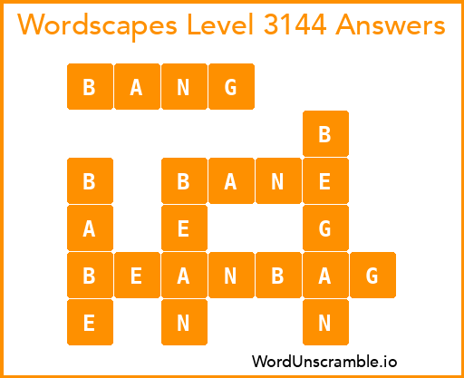 Wordscapes Level 3144 Answers