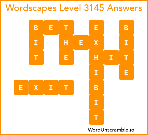 Wordscapes Level 3145 Answers