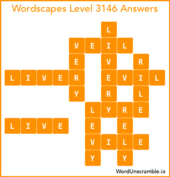 Wordscapes Level 3146 Answers