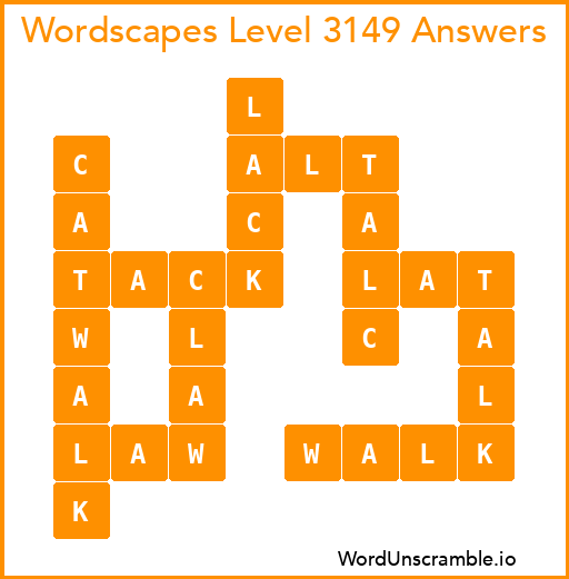 Wordscapes Level 3149 Answers