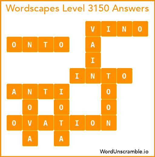 Wordscapes Level 3150 Answers