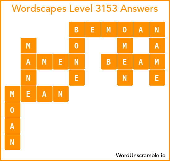 Wordscapes Level 3153 Answers