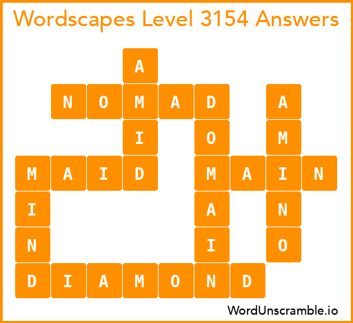 Wordscapes Level 3154 Answers