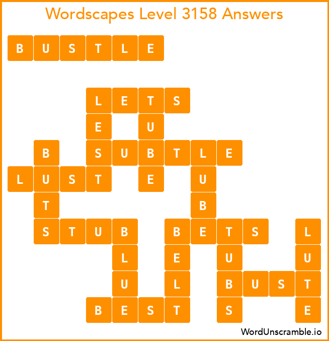 Wordscapes Level 3158 Answers