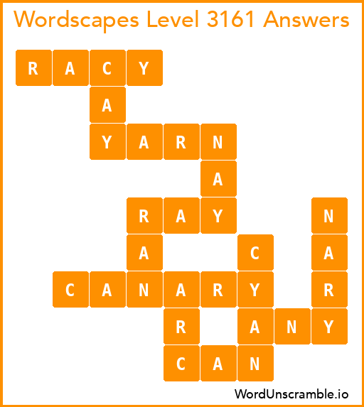 Wordscapes Level 3161 Answers