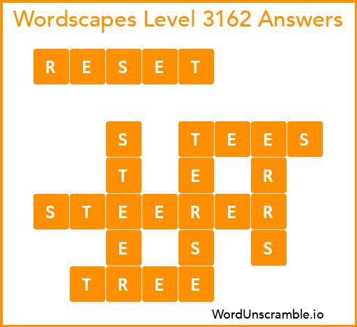 Wordscapes Level 3162 Answers