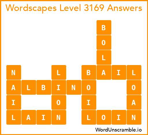Wordscapes Level 3169 Answers
