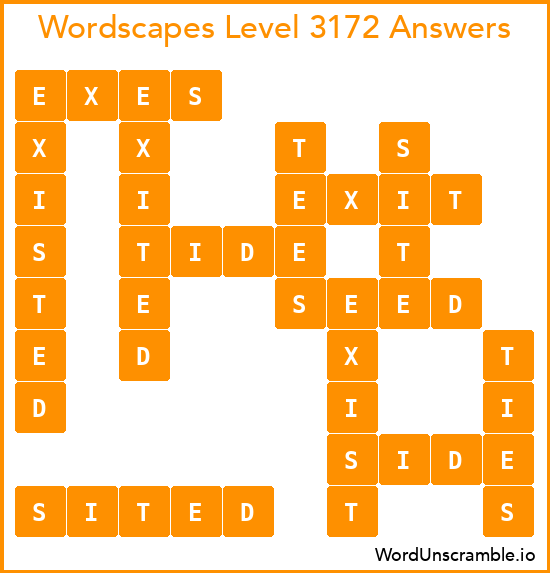 Wordscapes Level 3172 Answers