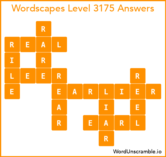 Wordscapes Level 3175 Answers