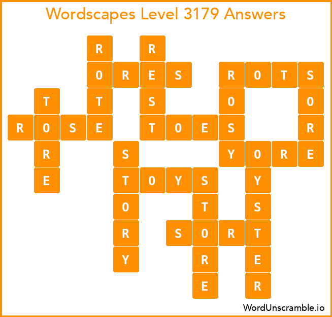 Wordscapes Level 3179 Answers