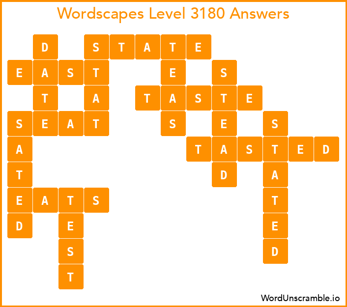 Wordscapes Level 3180 Answers