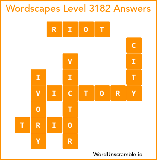 Wordscapes Level 3182 Answers