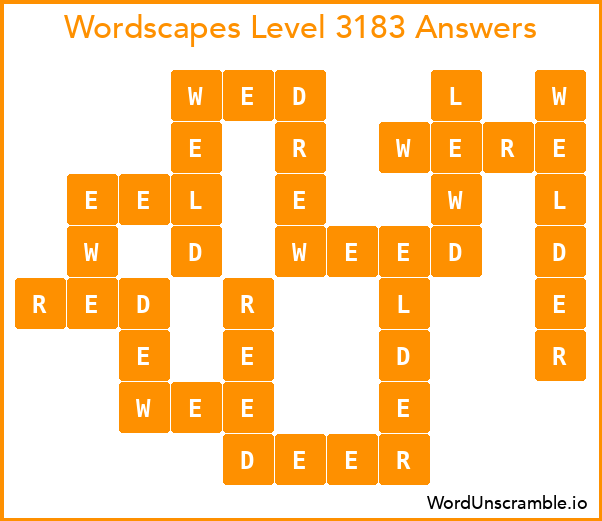 Wordscapes Level 3183 Answers