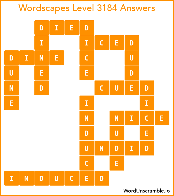 Wordscapes Level 3184 Answers