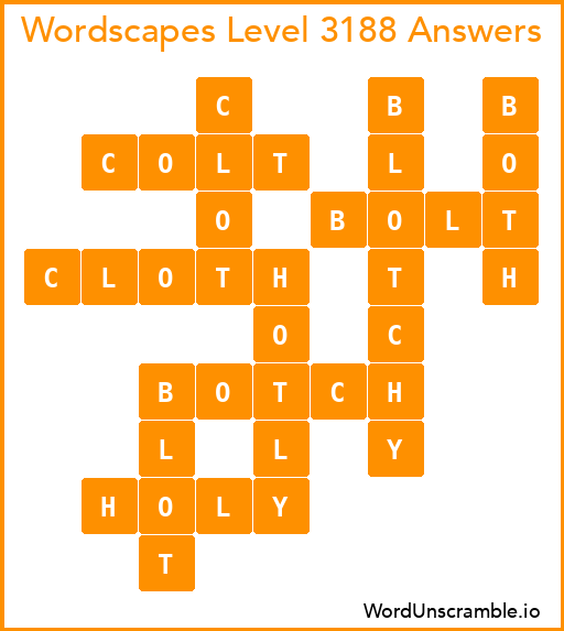 Wordscapes Level 3188 Answers