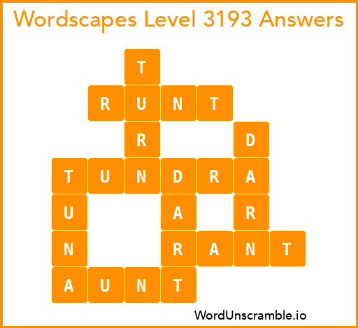 Wordscapes Level 3193 Answers