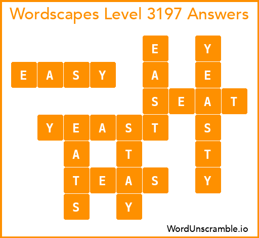 Wordscapes Level 3197 Answers