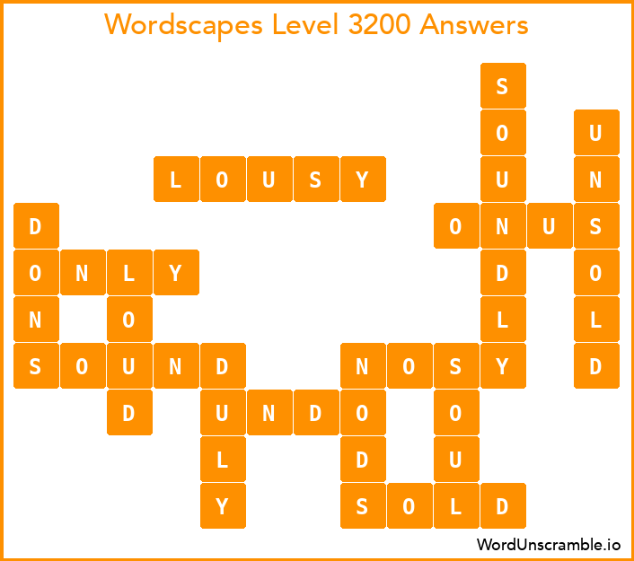 Wordscapes Level 3200 Answers