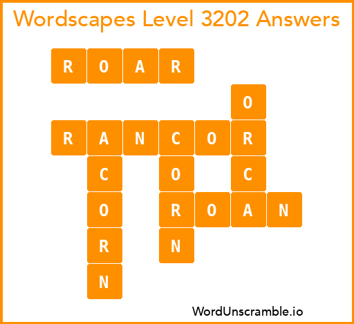Wordscapes Level 3202 Answers