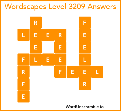 Wordscapes Level 3209 Answers