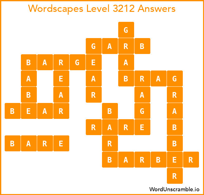 Wordscapes Level 3212 Answers
