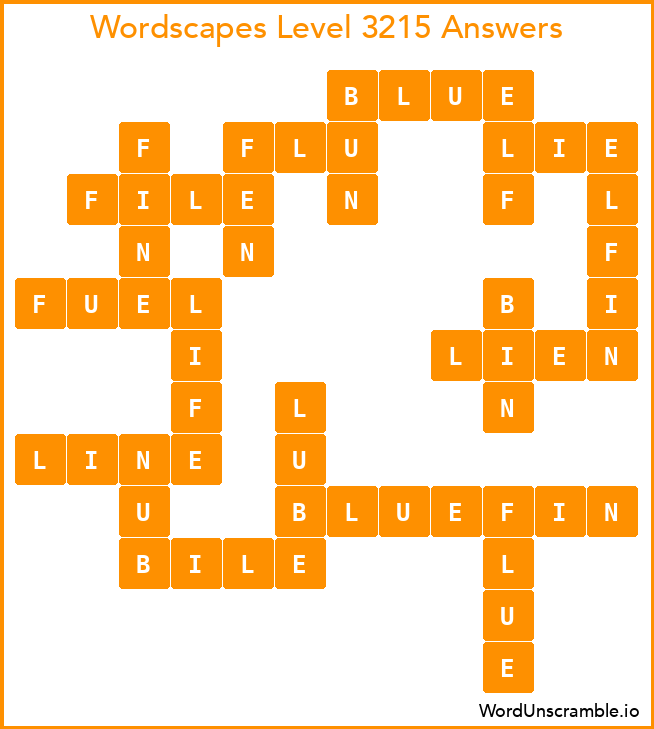 Wordscapes Level 3215 Answers