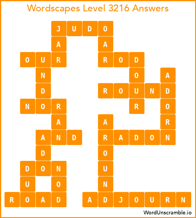 Wordscapes Level 3216 Answers
