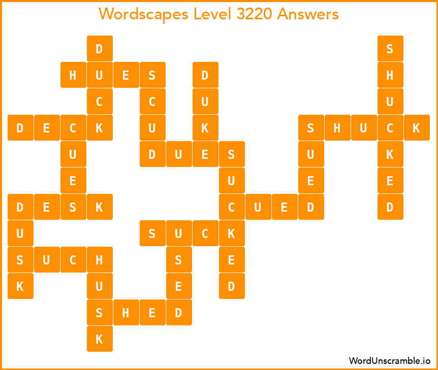 Wordscapes Level 3220 Answers