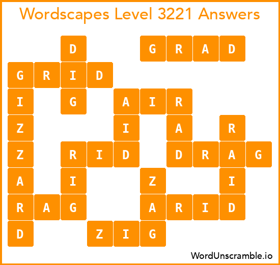 Wordscapes Level 3221 Answers