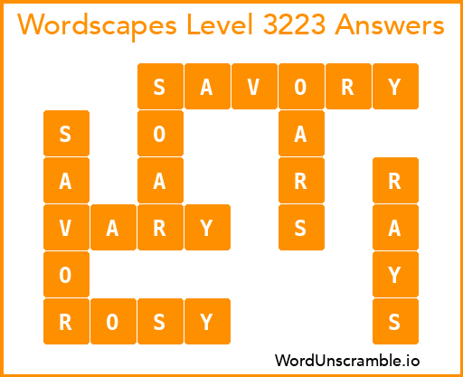 Wordscapes Level 3223 Answers