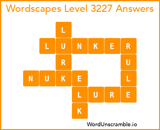 Wordscapes Level 3227 Answers