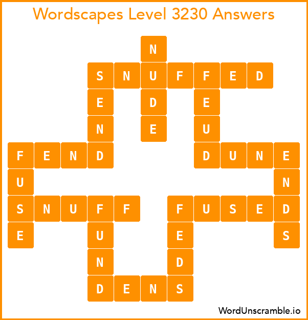 Wordscapes Level 3230 Answers