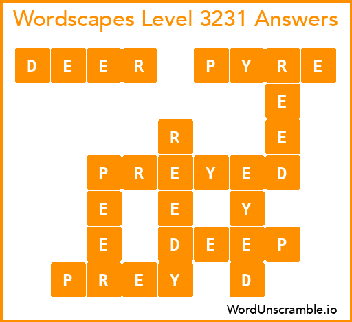 Wordscapes Level 3231 Answers