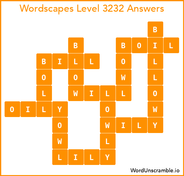 Wordscapes Level 3232 Answers