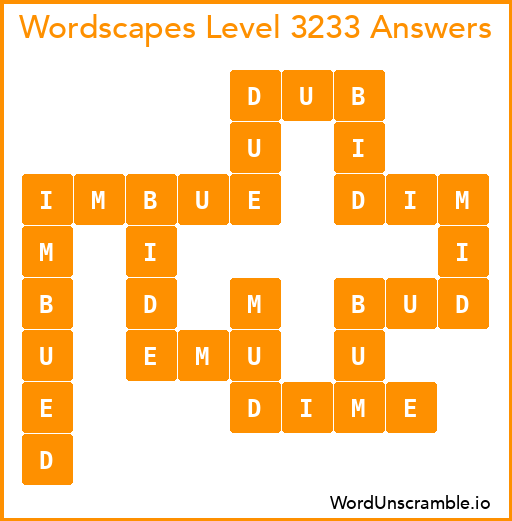 Wordscapes Level 3233 Answers