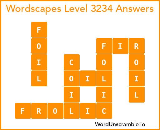 Wordscapes Level 3234 Answers