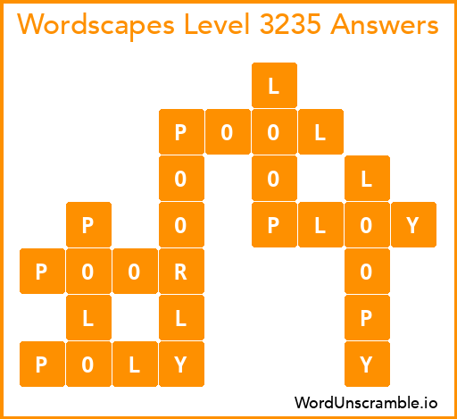 Wordscapes Level 3235 Answers