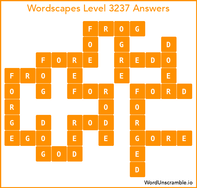 Wordscapes Level 3237 Answers