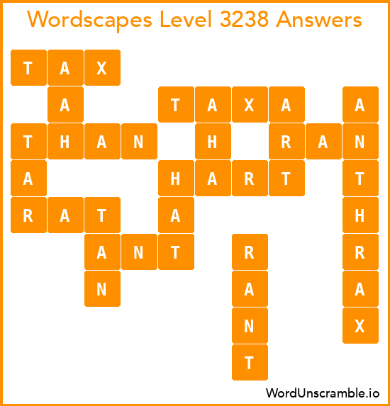 Wordscapes Level 3238 Answers