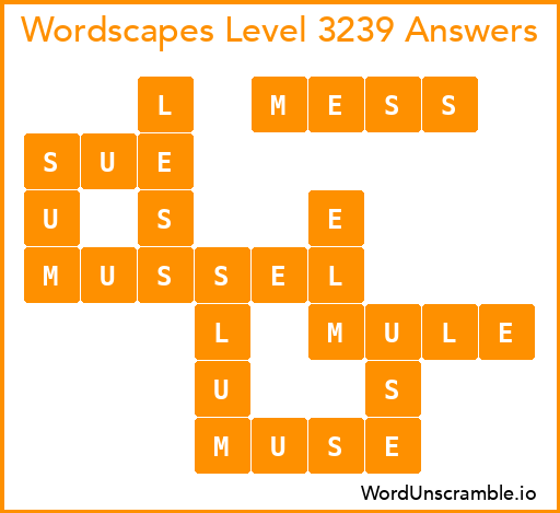 Wordscapes Level 3239 Answers