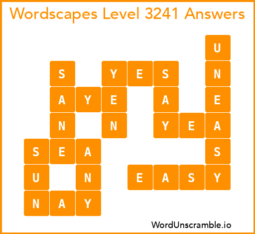 Wordscapes Level 3241 Answers